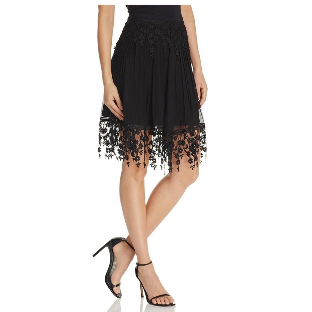 Elie Tahari Brielle Pleated Chiffon Skirt